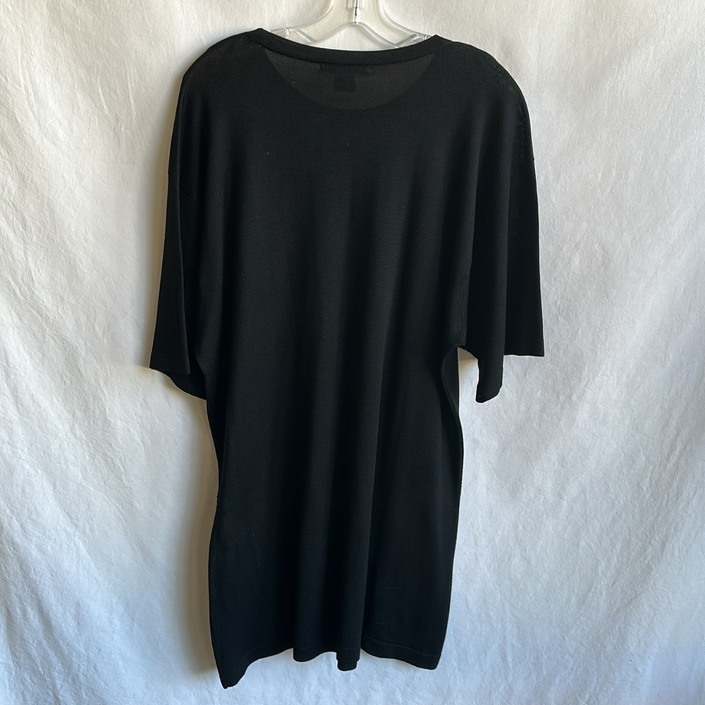 Ryan Harris black short sleeve lightweight men’s silk sweater, size XL - Picture 4 of 6